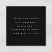 メイクアップアーティスト |爪、 ネイルツールとメイクアップツール スクエア名刺 (裏面)