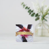 メイクアップアーティスト |爪、 ネイルツールとメイクアップツール スクエア名刺 (スタンド正面)