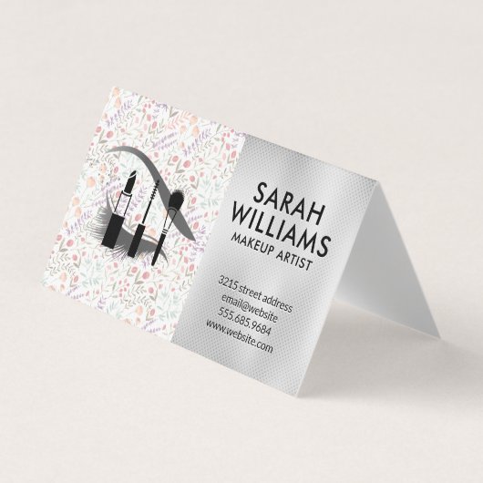 メイクアップアーティスト |目の点滅 |花の開花 名刺 (正面)