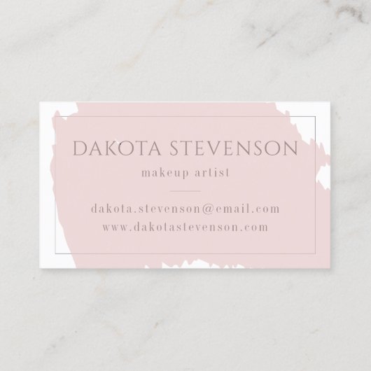 メイクアップアーティスト |緑エレガントの目ライトスキントーン 名刺 (裏面)