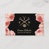 メイクアップアーティスト&美容師サロンヴィンテージフローラ 名刺 (正面)