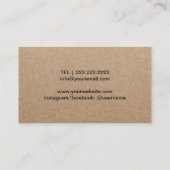 メイクアップアーティスト&美容師サロン素朴クラフト 名刺 (裏面)