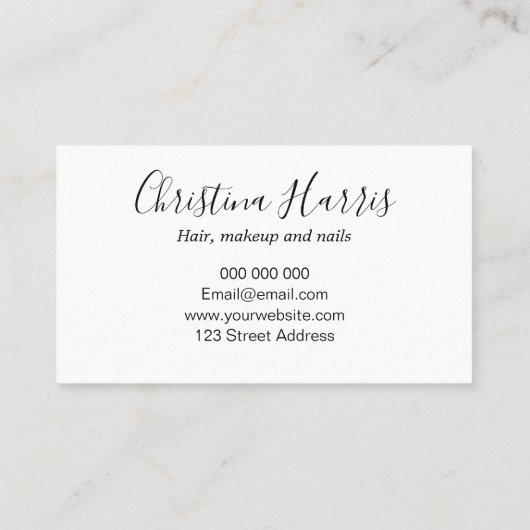 メイクアップアーティスト/美容師トレンディー名刺 名刺 (裏面)