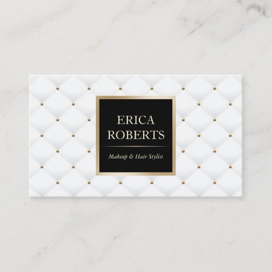 メイクアップアーティスト&美容師ラグジュアリーキルティングサロン 名刺 (正面)