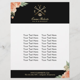 メイクアップアーティスト&美容師ヴィンテージフローラサロン チラシ