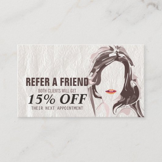 メイクアップアーティスト&美容師美しいサロン紹介 紹介カード (正面)