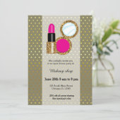 メイクアップアーティスト – 背景色の選択 招待状 (スタンド正面)