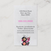 メイクアップアーティスト/顔絵を描/ファンタジーメークアップ 名刺 (裏面)