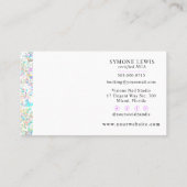 メイクアップアーティスト、MUA、美しいサロンホログラフィック 名刺 (裏面)