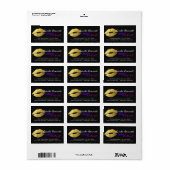 メイクアップアーティスト – Sassy金ゴールドリップダークテーマスタイル ラベル (フルシート)