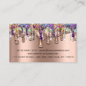 メイクアップアーティストBrow Purple Holigraph Drips Lashes 名刺 (裏面)