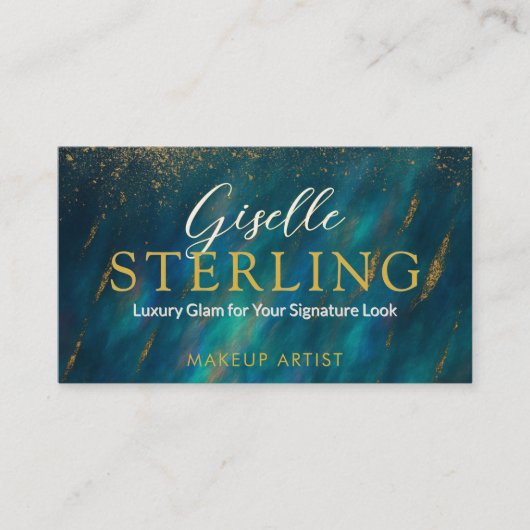 メイクアップアーティストDark Opal Glam QRコモダンード 名刺 (正面)