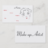 メイクアップアーティストDiva VI名刺 名刺 (正面/裏面)