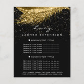 メイクアップアーティストLash Black 2ページ価格表金ゴールド チラシ (正面)