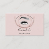 メイクアップアーティストLash FriseurロゴQRコードFrameRose 名刺 (正面)