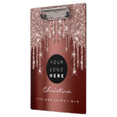 メイクアップアーティストLash Sparkイベントプランナーバラロゴ クリップボード (左)