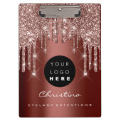 メイクアップアーティストLash Sparkイベントプランナーバラロゴ クリップボード (正面)