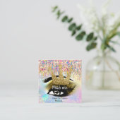 メイクアップアーティストLash Studio Holigraph Photo Mirna スクエア名刺 (スタンド正面)