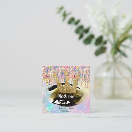 メイクアップアーティストLash Studio Holigraph Photo Mirna スクエア名刺 (スタンド正面)