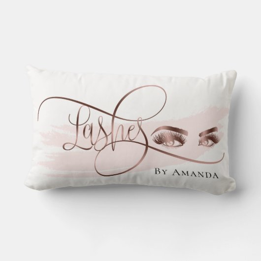 メイクアップアーティストPinky Lash美しいBlushLumbar枕 ランバークッション (裏面)