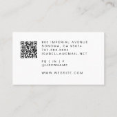 メイクアップアーティストQRコードソーシャルメディア 名刺 (裏面)