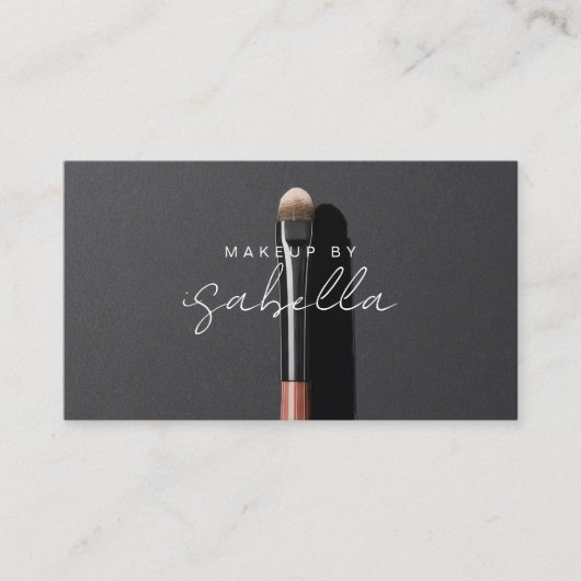 メイクアップアーティストQRコードソーシャルメディア 名刺 (正面)