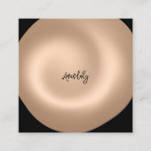 メイクアップアーティストQRコードロゴ赤面白黒 スクエア名刺 (正面)