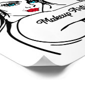 メイクアップアーティストRosie The Riveter Pin Up ポスター (角)