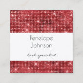 メイクアップアーティストRuby Sparkle Glam スクエア名刺 (正面)