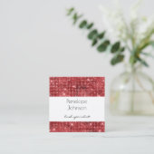 メイクアップアーティストRuby Sparkle Glam スクエア名刺 (スタンド正面)