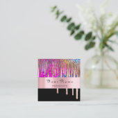 メイクアップアーティストUnicorn自筆証書爪、 ネイルアーティスト スクエア名刺 (スタンド正面)