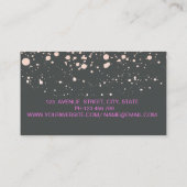 メイクアップアーティスモダントのキラキラした唇の点 名刺 (裏面)