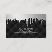 メイクアップアーティスモダントシルバードリップズラグジュアリーサロンスパ 名刺 (裏面)