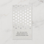 メイクアップアーティスモダント水玉模様リネンフェイク 名刺 (裏面)