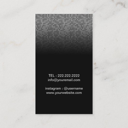 メイクアップアーティスモダント赤い唇シルバーの続編 名刺 (裏面)