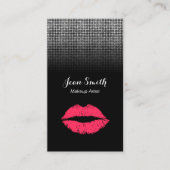 メイクアップアーティスモダント赤い唇シルバーの続編 名刺 (正面)