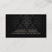 メイクアップアーティスモダントLeopardプリント金ゴールドストライプ 名刺 (裏面)