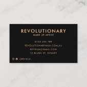 メイクアップアーティスユニークトブルーアイシャドーパレット 名刺 (裏面)