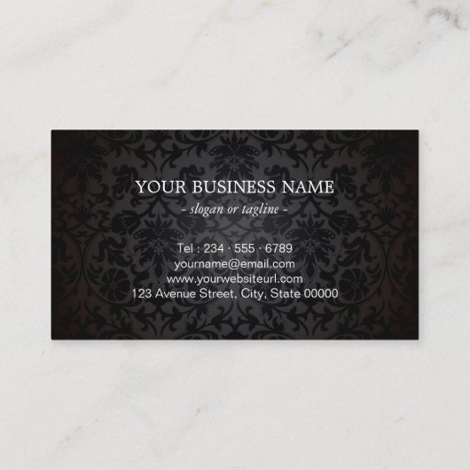 メイクアップアーティスユニークト3D金ゴールドレッドリップダマスク 名刺 (裏面)