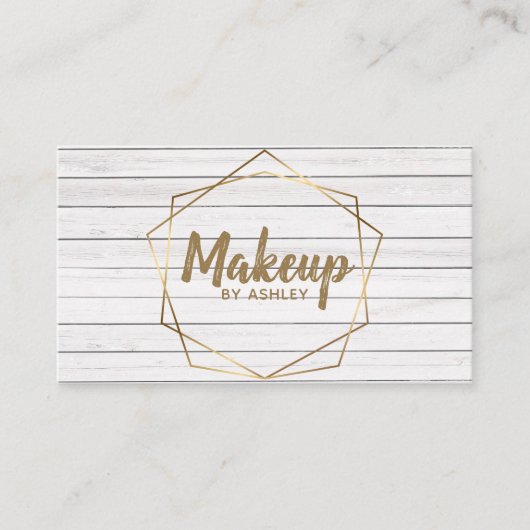 メイクアップアーティス素朴ト木幾何学テラリウム 名刺 (正面)