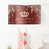 メイクアップイベントプランナーグリッターバラクラウンブラウンバス 横断幕 (インサイチュ)