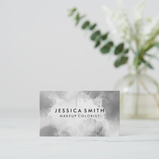メイクアップウォーターカラーグレー 名刺 (スタンド正面)