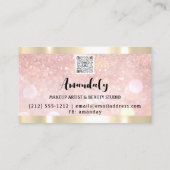 メイクアップエステティシャンラッシュ爪、 ネイルQRCodeロゴバラ 名刺