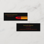 メイクアップエレガントアーティスト口紅美しい スキニー名刺 (正面/裏面)