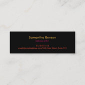 メイクアップエレガントアーティスト口紅美しい スキニー名刺 (裏面)