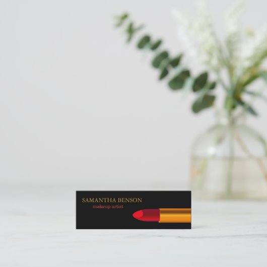 メイクアップエレガントアーティスト口紅美しい スキニー名刺 (スタンド正面)