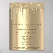 メイクアップオープニング時間金ゴールドサロンドリップスパーク価格 ポスター (正面)