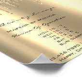 メイクアップオープニング時間金ゴールドサロンドリップスパーク価格 ポスター (角)