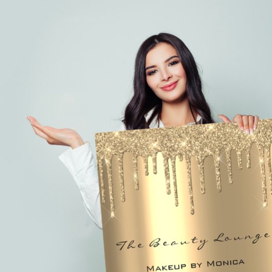 メイクアップオープニング時間金ゴールドサロンドリップスパーク価格 ポスター