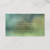 メイクアップカリグリーン緑メイクアップまつ毛グリッター 名刺 (裏面)